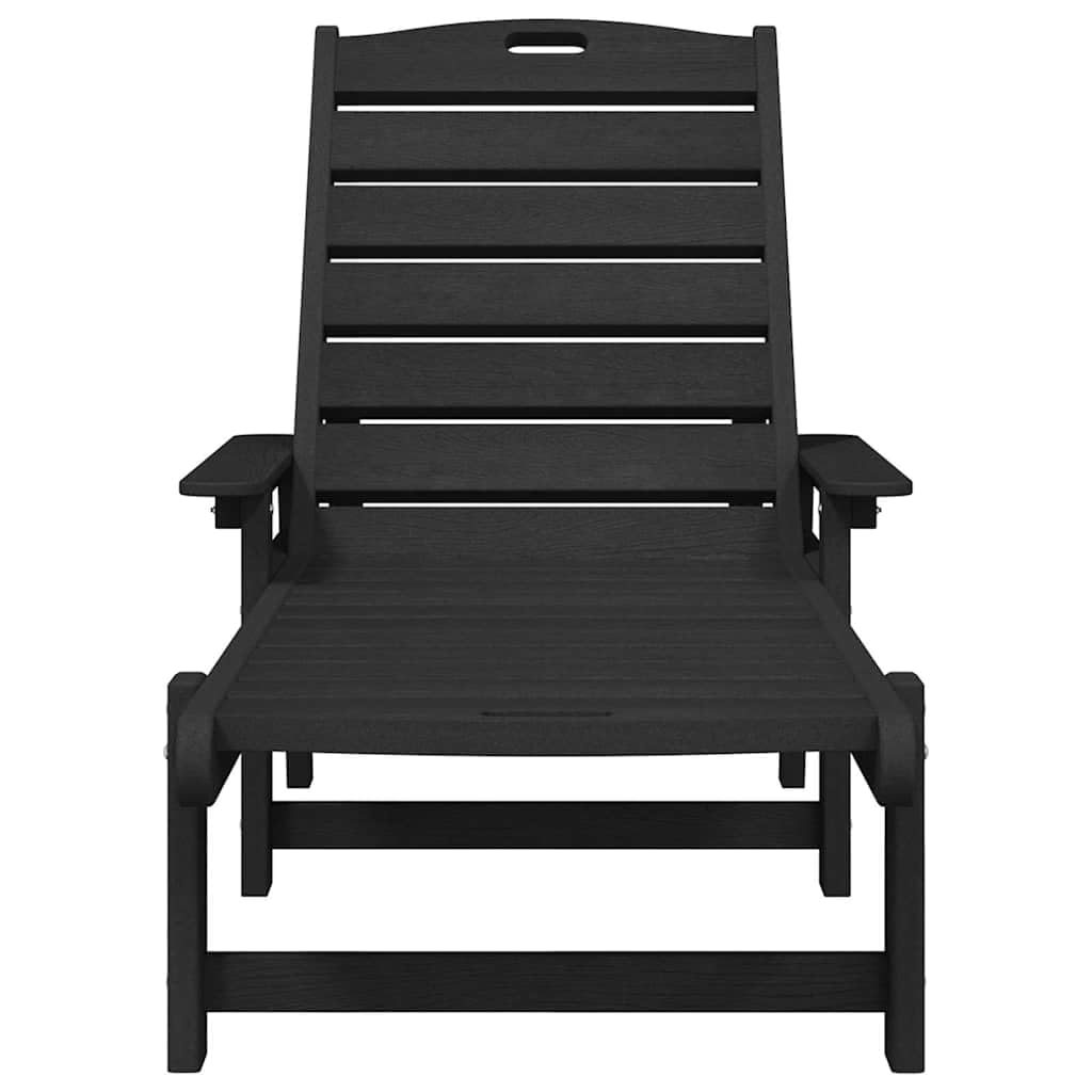 Set di 2 lettini prendisole in polietilene, 195,5 x 53 x 98,5 cm, resistenti alle intemperie, portata 220 kg, per giardino, terrazza, balcone, piscina, spiaggia e benessere