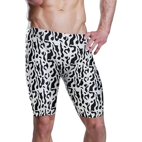 UMIRIKO Cow Pattern Men's Swimsuit Swim Jammers L B0402583 Cover