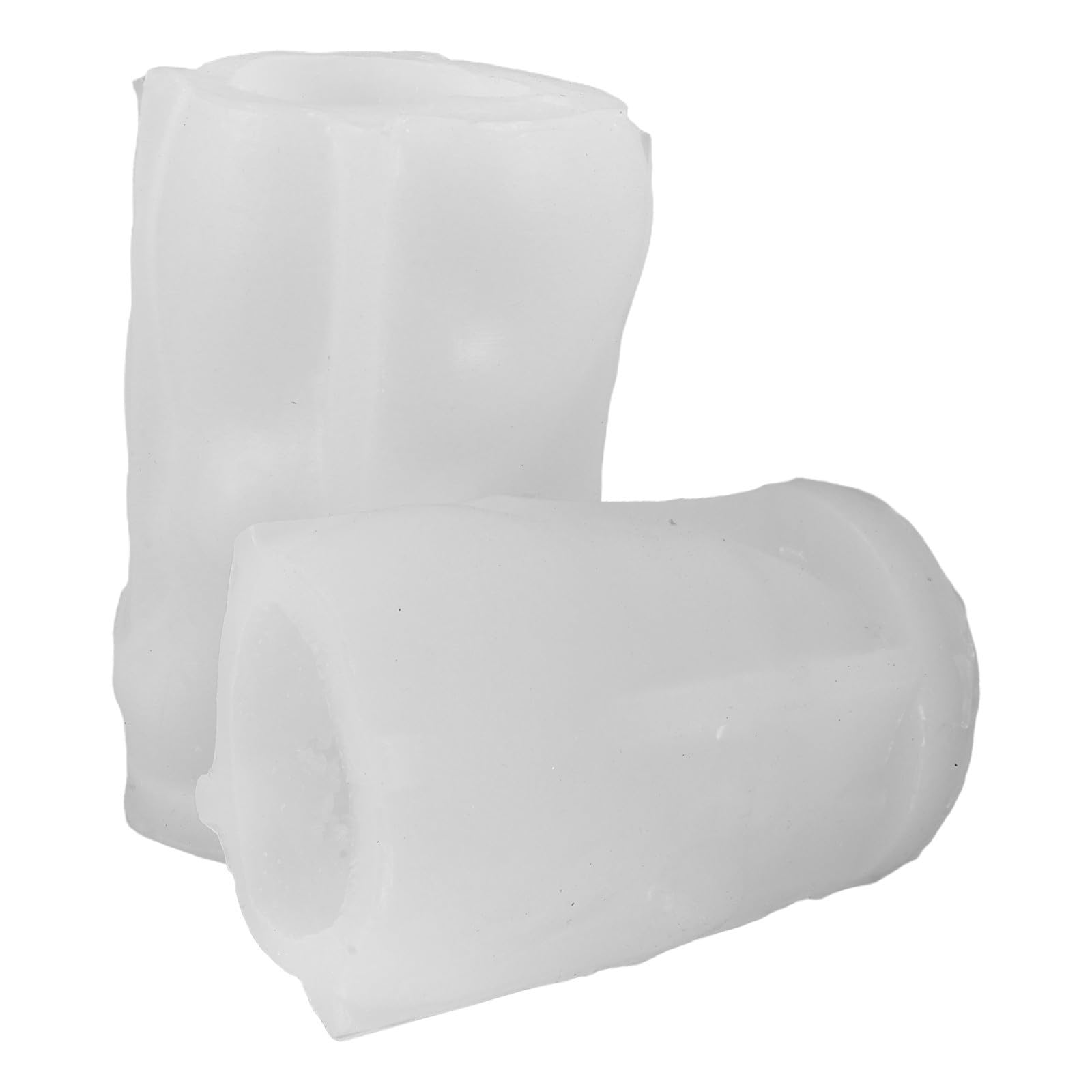 8 Pezzi Stampo Candela Pupazzo di Neve Natalizio in Silicone Bianco