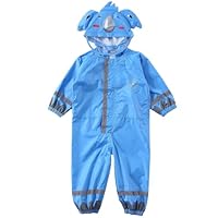 Kids Puddle Suit Girls Boys All in One Waterproof Rainsuit Reusable Raincoat