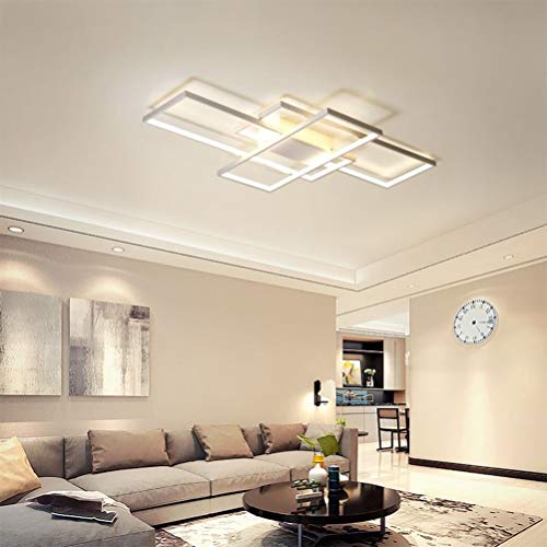 Plafond LED pendant light carré 90x65cm en acrylique et métal - 2