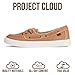 Project Cloud Canvas Sneakers for Women - Memory Foam Slip On Shoes Women Footwear - Lightweight and Non Slip Fashion Sneakers (Seasalt, TANCVS,7M)