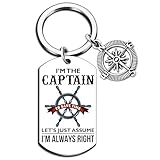 Yoxiumi Cool Gifts for Boat Owners Captain Boating Gifts for Men Nautical Marine Gift for Boys Christmas Fathers Day Captain Boater Gift Sailboat Accessories Boat Key Chain Anchor Keychain