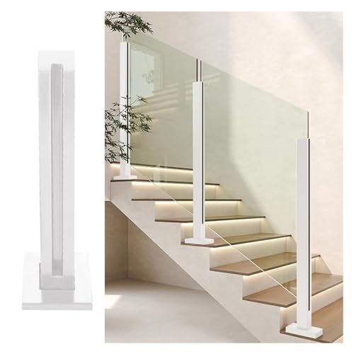 Elevate Your Space: Ele White Railing Kit - Metal Posts & Balusters for Indoor/Outdoor Use, Stylish System for Modern Home Design & Safety