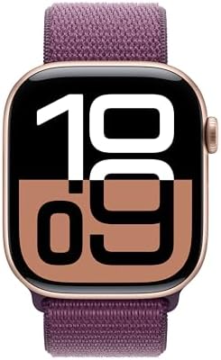 Apple Watch Series 10 GPS + Cellular 46 mm Roze Altın Rengi Kasa Akıllı Saat ve Kırmızı Erik Spor Loop - Standart. Fitness Takibi, EKG Uygulaması, Hep Açık Retina Ekran, Karbon Nötr - Görsel 2