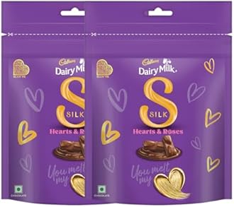 Cadbury Dairy Milk Silk Home Treats Valentine's Gift Pack Chocolate Bar, 135 g (Pack of 2)