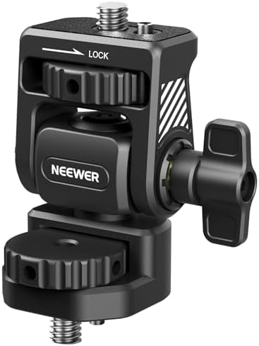 NEEWER Upgraded Field Monitor Mount Holder with 1/4" Screw, 360° Swivel, 180° Tilt, Anti-Twist Screw, Compatible with Atomos Ninja 5" & 7" Camera Monitor, Camera Cage, MA021