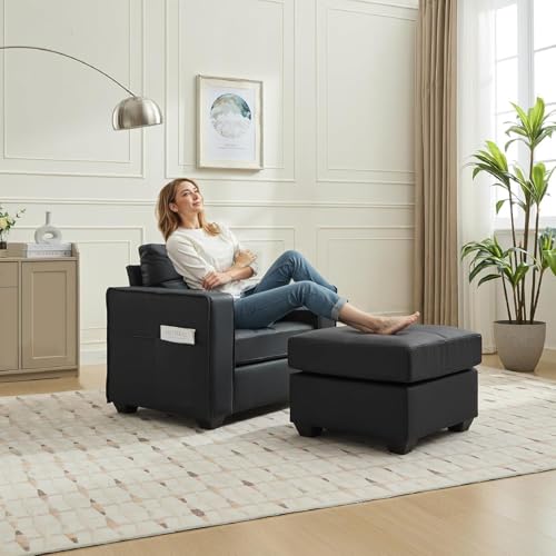 Sillón moderno plegable Negro miniatura 2