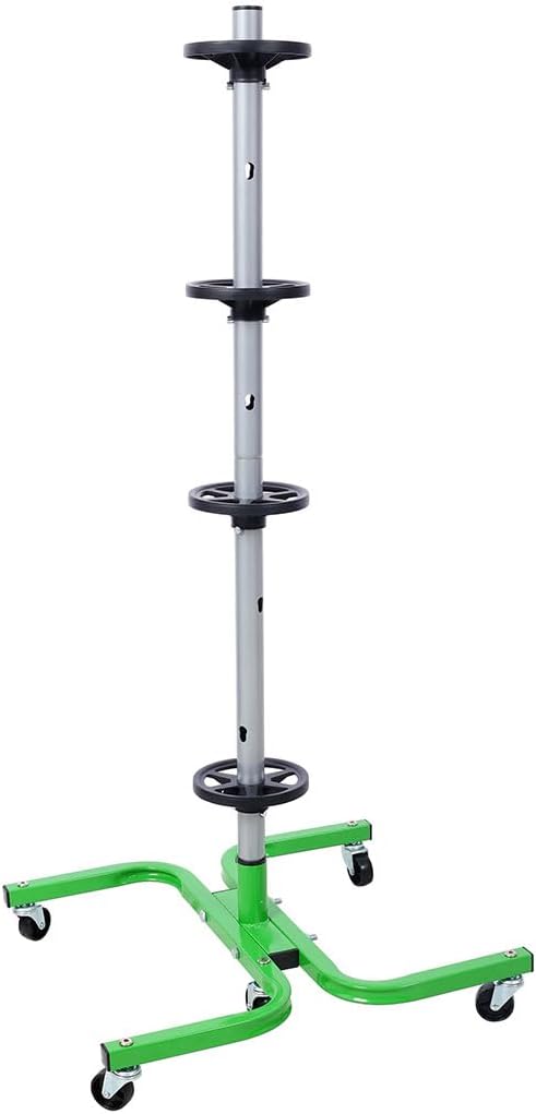 Heavy Duty Tire Storage Stand with Wheels – Carbon Steel Garage Organizer, Fits Tires up to 9" Wide, 275 lbs Capacity Spare Tire Rack, Portable Rolling Dolly for Car, SUV & Truck Tires