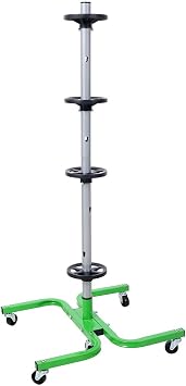 Heavy Duty Tire Storage Stand with Wheels Carbon Steel Garage Organizer, Fits Tires up to 9" Wide, 275 lbs Capacity Spare Tire Rack, Portable Rolling Dolly for Car, SUV & Truck Tires