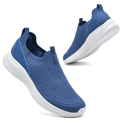 Image of TIOSEBON Women's Walking Tennis Shoes Knit Comfortable Slip on Breathable Mesh Lightweight Sneaker