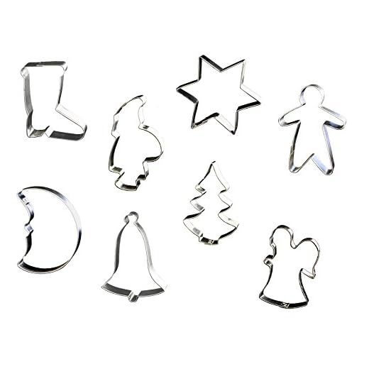 Lares Grand emporte-pièce - Emporte-pièces - Différentes Tailles de 9-14 cm - en weßblech - Made in Germany, Weihnachten, 8er