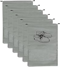 BANCROFT Grey Shoe Cover Bag for Travel & Storage, Pack of 12, Fits Men's Shoes Up to Size 13, 16" x 13"