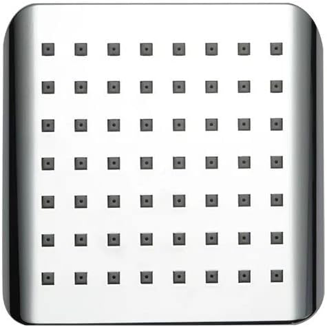 ibath Genuine 4X4 inch Silver finish 56 jets ABS Square Overhead Shower for bathroom, Fitted with Brass Ball joint which can rotate 360 degrees for best angle for showering experience.