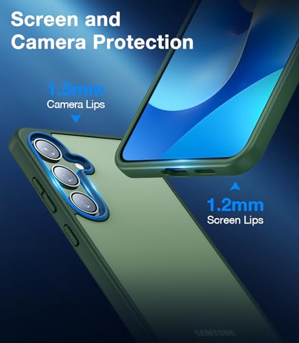 Coque Samsung S24 Plus rigide et souple antichoc vert mat - 4