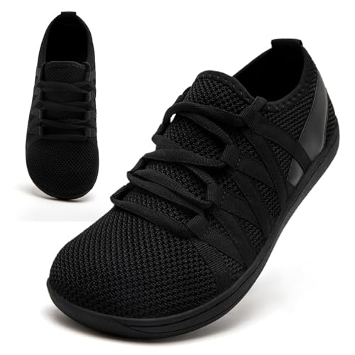 ZGPWZWL Barfuss Schuhe Damen Laufschuhe Sportschuhe Sneaker Schwarz Größe40