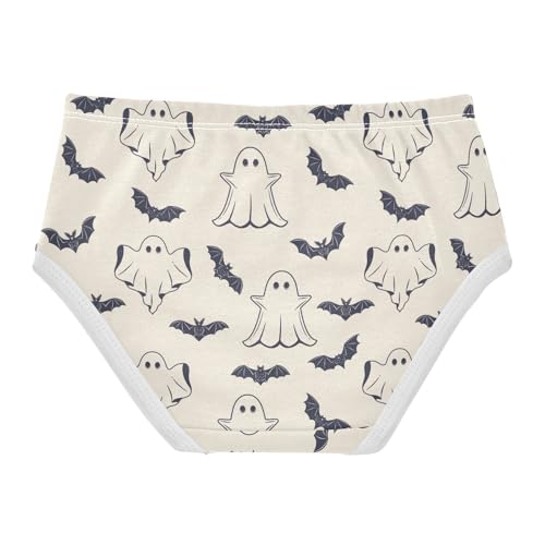 Little Girl Underwear Toddler Panties Kids Undies Halloween Ghost Bats Soft Cotton Briefs 2T-8Y2