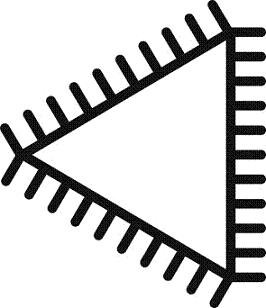 Grobet Swiss Pattern File Three Square Slim 6 Inch Cut 2 #TOP1