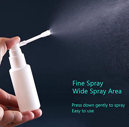 30ML White Plastic Empty Portable Nasal Spray Bottle With 360 Degree Rotation Atomizer Refillable Saline Water Cosmetic Perfume Storage Container For Travel Home Use Pack of 53