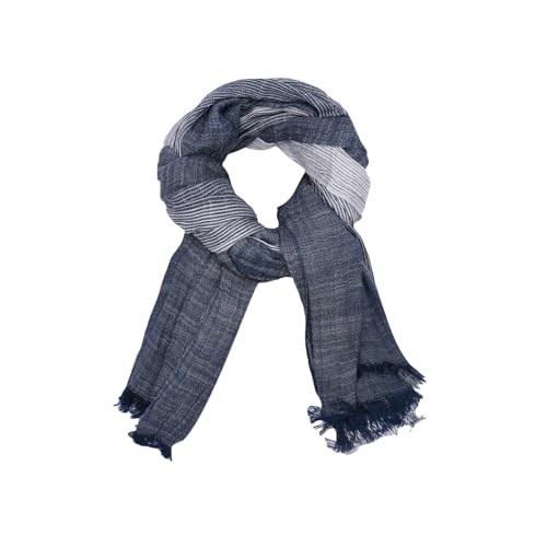 ANKOMINA Unisex Striped Cotton Linen Long Scarf Fashion Warm Lightweight Scarves Wraps with Fringed Edges for Women Men3