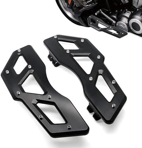 Front Foot Boards Motorcycle Front Foot Pegs / Floorboards For Harley Softail & Sportster S (2018-2024) - Anti-Slip, Aluminum, Direct Replacement Aluminum Footpegs For Harley