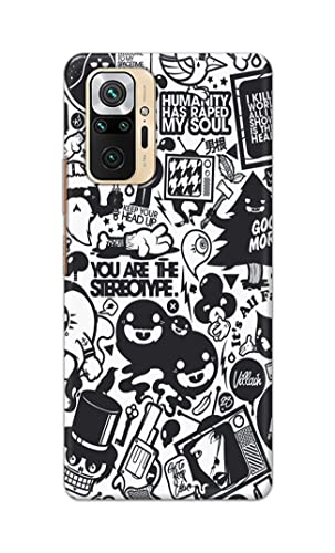 Image of Printed Hard Back Cover Case for Mi Redmi Note 10 Pro | Mi Redmi Note 10 Pro Max Back Cover (Mixed Cartoon) -1302