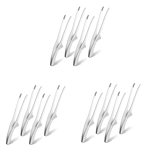 Iyalezirk - Pinzas para barbacoa coreanas y japonesas, pinzas para parrilla independientes, utensilios de cocina antideslizantes, pinzas de acero inoxidable