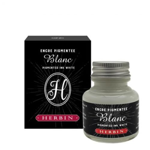 Lot de 4 Encre pigmentée en flacon de 30ml, couleur blanche
