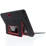 Gumdrop Hideaway Case with Stand Designed for Dell Venue 10 Pro 5055 Convertible Notebook for K-12 Students, Teachers, Kids - Black/Red, Rugged, Shock Absorbing, Extreme Drop Protection