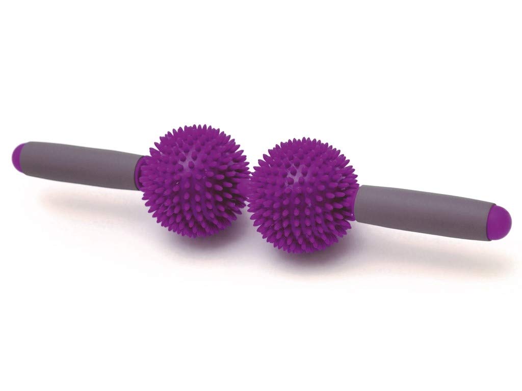 SISSEL Spiky Twin Roller, Reflexzonen Massagegerät für Wirbelsäule und Cellulitebehandlung, Lilac
