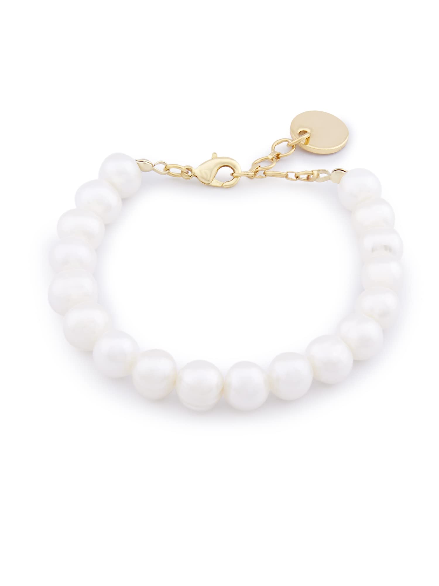 ZAVERI PEARLS Freshwater Natural White 9-10 mm Round AAA+ Single Strand Bracelet For Women-ZPFK12886 (B09WVCRWXM) Amazon Price History, Amazon Price Tracker