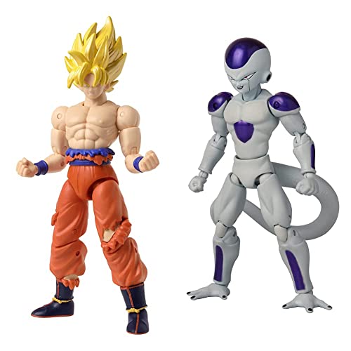 Dragon Ball Super Stars Battle Pack - Super Saiyan Goku (Battle Damage Ver.) vs Super Saiyan Broly Action Figure (37168) & Dragon Stars Frieza Final Form -Version 2