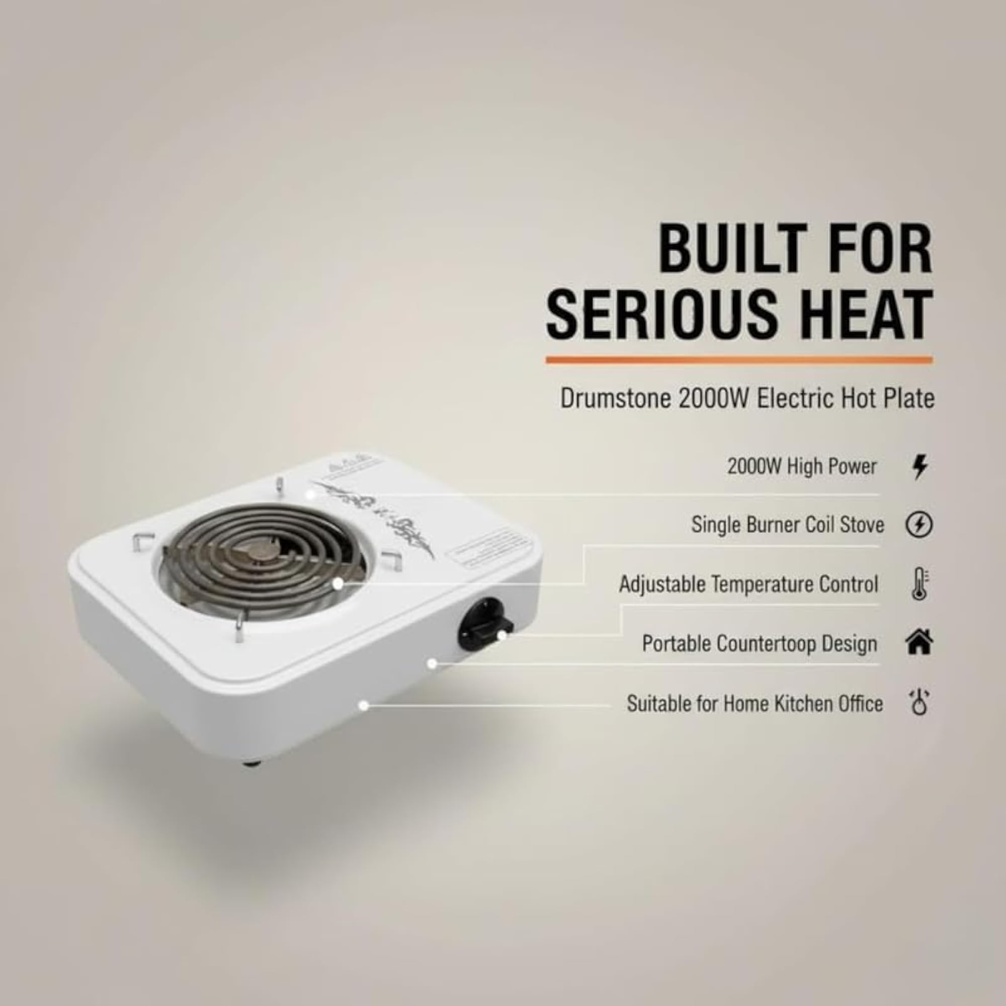Portable Electric Hot Plate 2000W Single Burner
