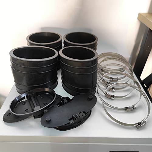 UanofCn 14358T Exhaust Tube and Water Shutter Kit 4 Inches for MerCruiser Stern Drives 807166A3 44348T Boot and Bellow