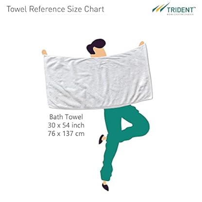 TRIDENT Badehandtuch Set - Soft and Plush - 4-teiliges Badetuch-Set, 500 GSM, 100% Baumwolle Handtuch Set, Feather Touch… – Bild 6