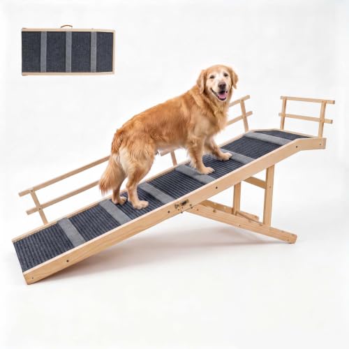 Luciphia Wooden Dog Ramp for High Bed