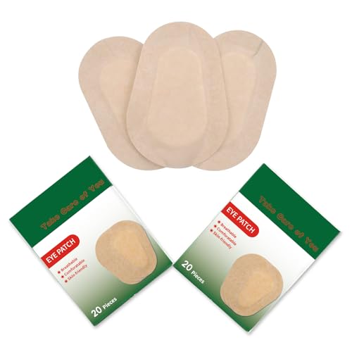 40 Stück/2 Boxen Hautfarbe Augenpads Klebebandagen Atmungsaktive Augenklappen für Kinder und augenpflaster erwachsene