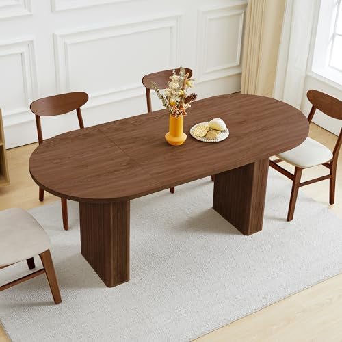 70.8 Inch Oval Dining Table for 4-6 People,...