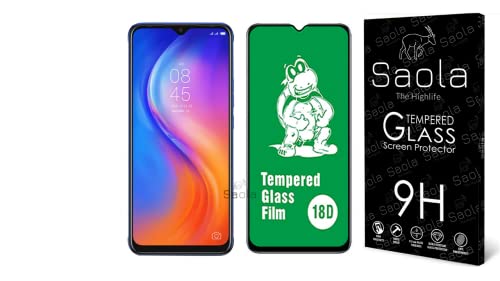 Image of Saola 18D Tempered Glass With Inbuilt AirBag Borders For Tecno Spark 6 Air (PACK OF 1) with Free Installation Kit. Full screen Coverage - 7.0 inch