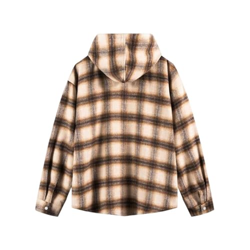RTTUIOP Jackets For Men Plaid Hoodies Winter Vintage Long Sleeve Hoodie Big and Tall Button Lightweight Jackets Hooded Coat2