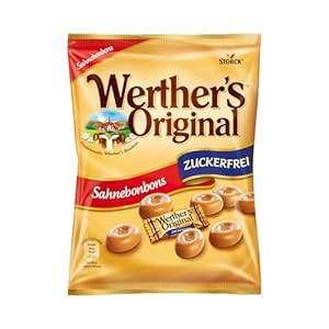 Werther’s Original – 1 x 70g – Zuckerfreie Sahnebonbons mit leckerem Karamellgeschmack