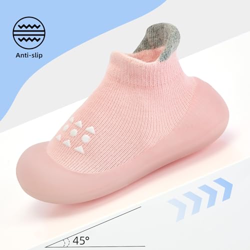 Infant Walking Shoes Baby Sock Shoes with Soft Rubber Sole, Non-Slip Toddler Slippers for boys and girls, Breathable Sneakers3