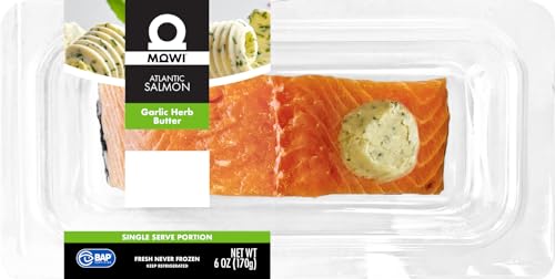 MOWI Atlantic Salmon Garlic Herb Butter, 6oz, Fresh Never Frozen