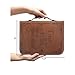 COEQINE Leather Bible Book Case Cover, Trust in The Lord with All Your Heart Print Carrying Book Case Church Bag Bible Bag 8 x 11.2 in