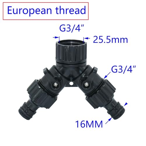 Adaptateur d'irrigation goutte à goutte 3/4 pour alimenter deux circuits d'eau - 6