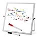 Produktbild HISOME Magnetische Whiteboard, Magnettafel Beschreibbar Weiß Tafel Doppelseitiges Kleines Desktop Whiteboard mit Stift und Aluminiumstreifen, Trocken abwischbar für Office School Home 25.5X25.5
