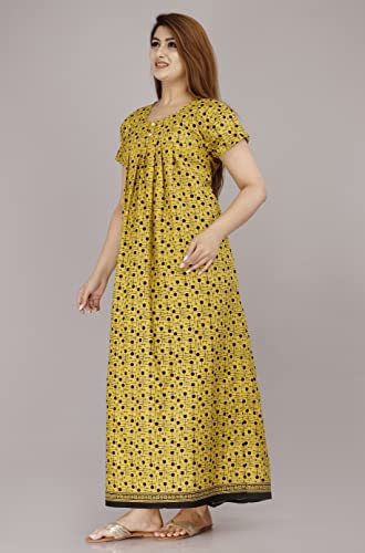 Image of Monique Brand 100% Pure Cotton Nighty for Woman | Floral Gown for Women Night Wear | Cotton Nighty for Women Stylish | Maxi for Women Cotton