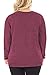 Plus Size Womens Shirts Casual V Neck Twist Knot Tee Tops Wine Red-18W