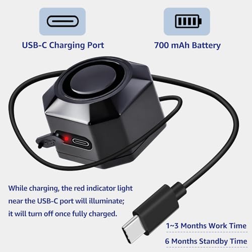 Image of Cruxer Bike Alarm USB Rechargeable with Mount, Electric Bike Alarm with Remote,Wireless Motion Sensor Bicycle Security Anti Theft System,Waterproof Vibration Alarm for Motorcycle Scooter (1 Pack)