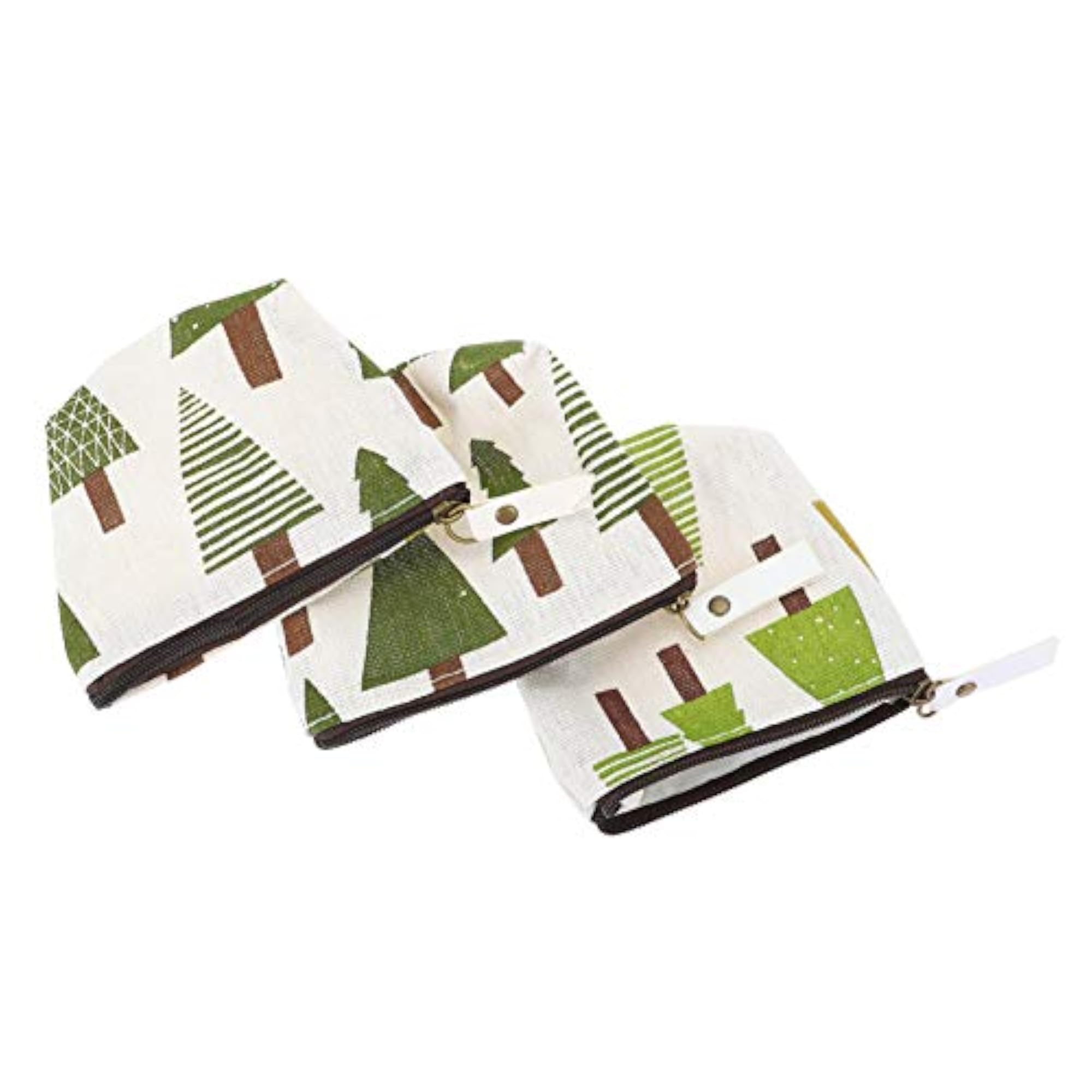 6pcs Forest Animal Style Canvas Zipper Pouch Set